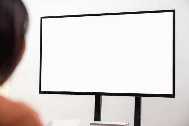 istock Woman using computer and type on the keyboard. Mockup screen of advertisement. 1761146335