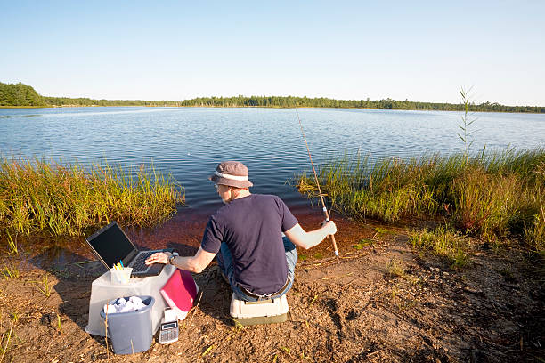 Lavoro o pesca - foto stock