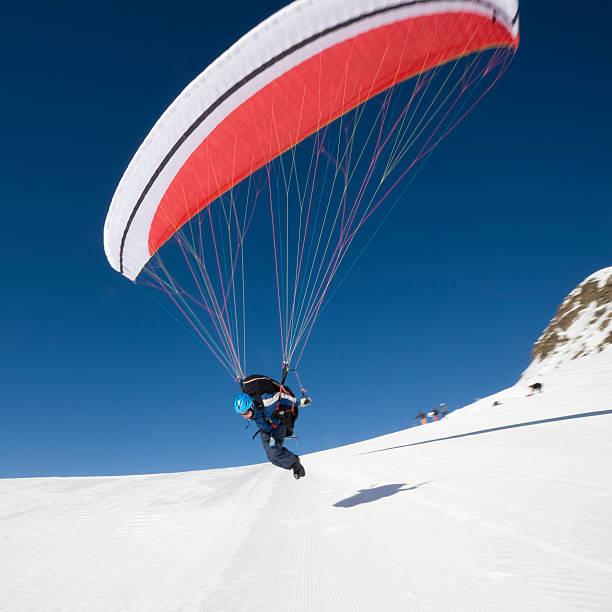 Paraglider Launching stock photo