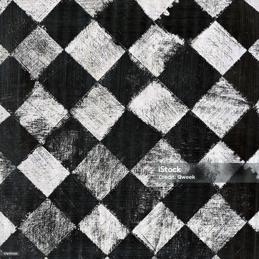 Czarny i biały Postarzony Checkerboard - Zbiór zdjęć royalty-free (Abstrakcja)