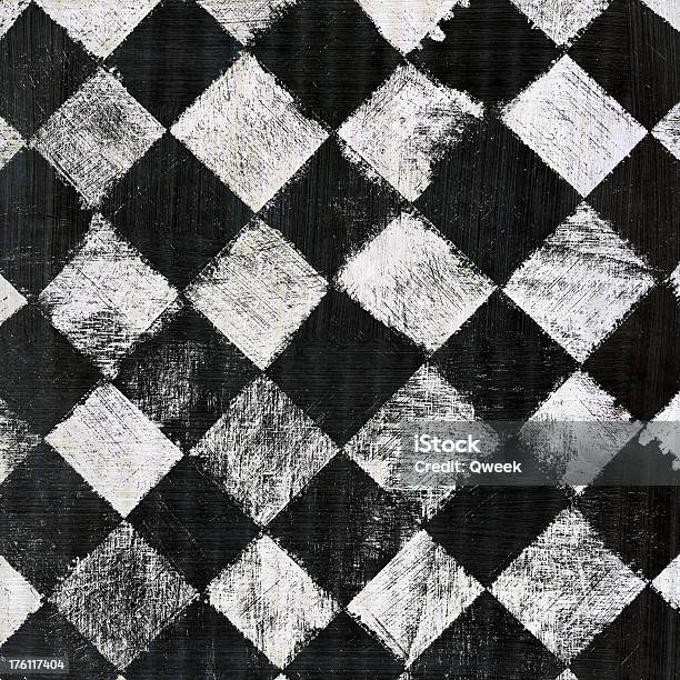 Czarny I Biały Postarzony Checkerboard - zdjęcia stockowe i więcej obrazów Abstrakcja - Abstrakcja, Bez ludzi, Biały