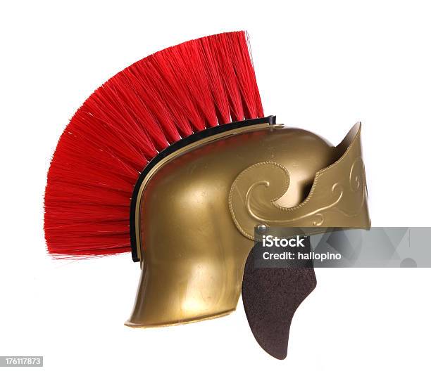 Trojan Helmet Stock Photo - Download Image Now - Costume, Cut Out, Headwear