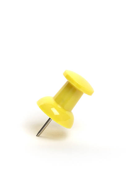 istock Yellow push pin office supply item 176117892