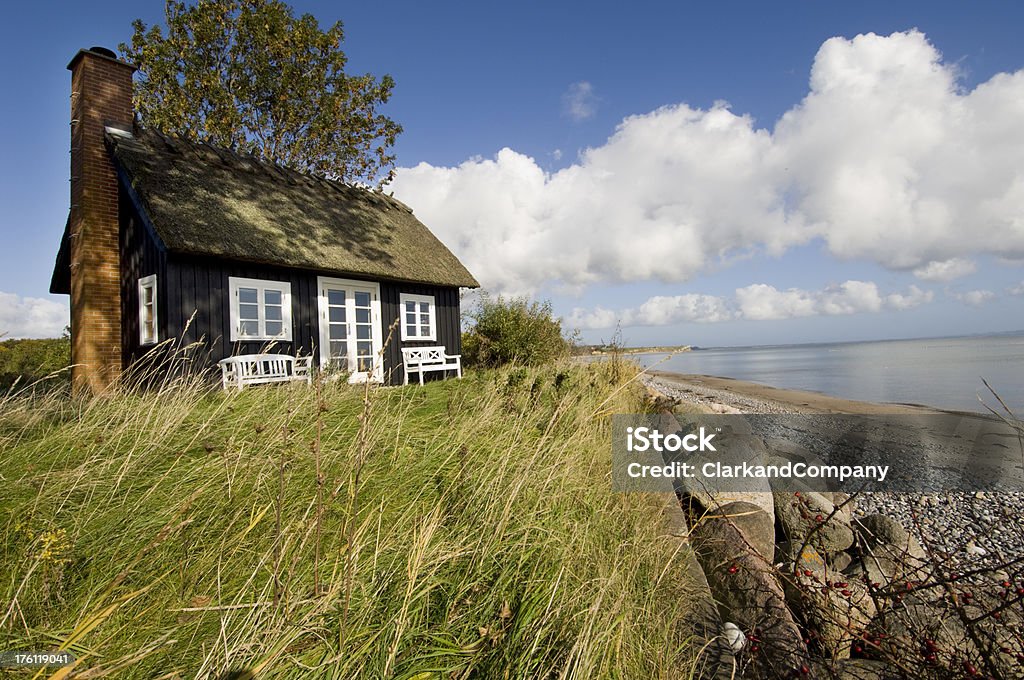 Tradicional Escandinavo Casa de Praia junto ao mar - Royalty-free Dinamarca Foto de stock