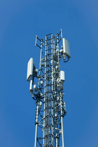 istock communication tower or 4G 5G network telephone cell site  on blue sky and space for text. 1761195660