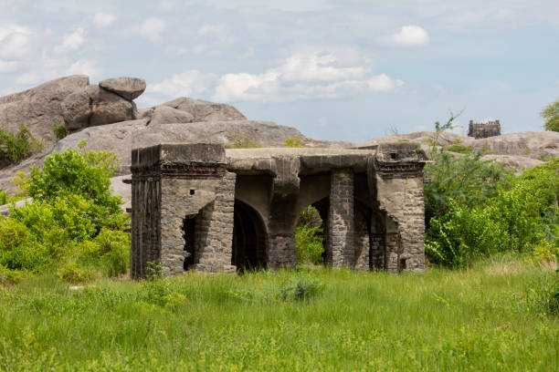 istock Old structure in ruins at Gingee Fort complex in Villupuram district, Tamil Nadu, India. 1761199979