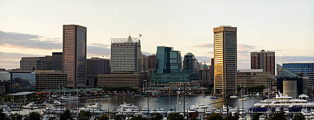 istock Panorama Of Baltimore At Sunset 176120494