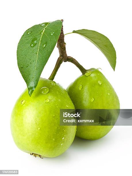 Green Pears Stock Photo - Download Image Now - Clipping Path, Cut Out, Drop