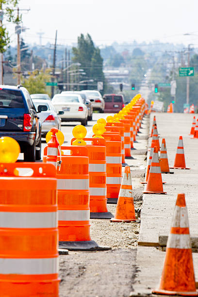 Construction and Traffic stock photo