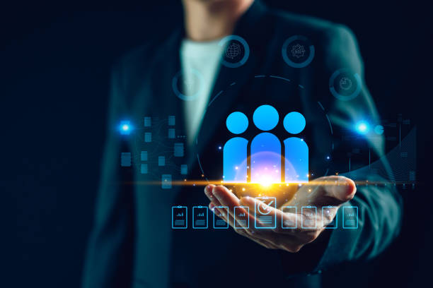 istock Customer relationship management, CRM. Businessman use smartphone with global structure customer internet network technology. Human Resource, HR. Customer service, Data exchanges development. 1761214137