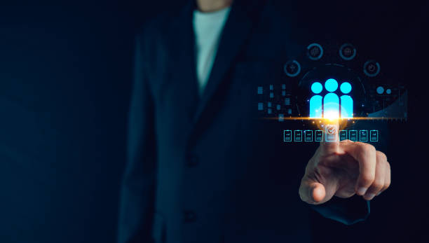 istock Customer relationship management, CRM. Businessman use smartphone with global structure customer internet network technology. Human Resource, HR. Customer service, Data exchanges development. 1761214138