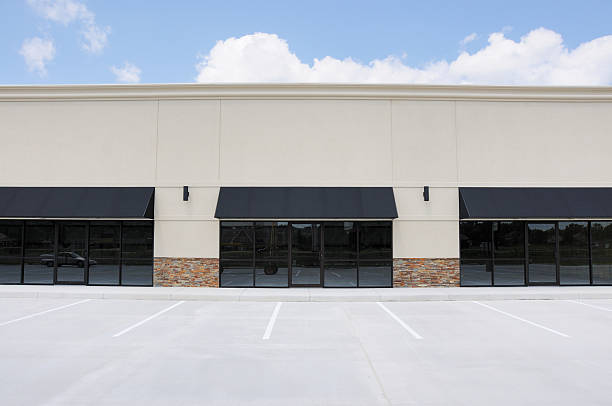 istock Modern Commercial Real Estate Storefront Strip Mall 176121550