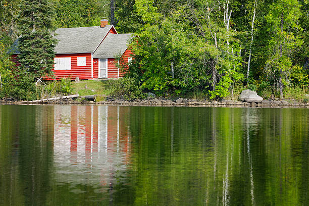 istock Minnesota Boundary Waters Canoe Area Cabin on Lake Hz 176121663