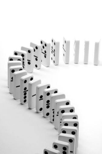 White dominoes on a white background.Other images in this series: