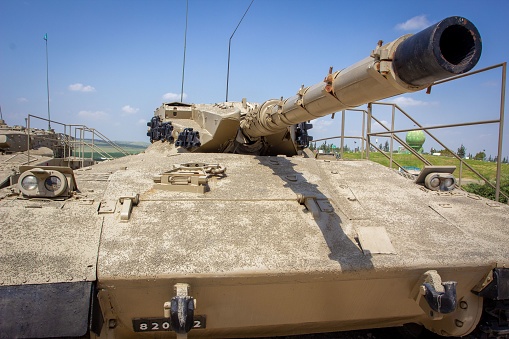 Latrun, Israel – October 16, 2014: Israeli Merkava tank in Israel