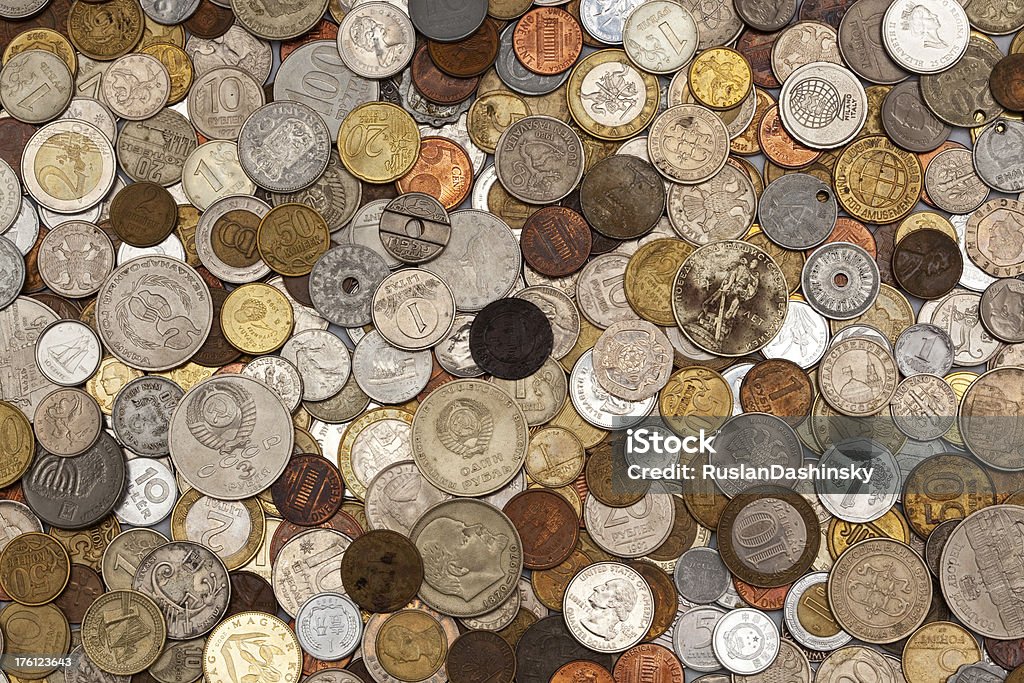 Świecie kolekcję monet - Zbiór zdjęć royalty-free (Bez ludzi)
