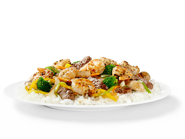 istock Szechuan Beef and Shrimp with Rice 176123672