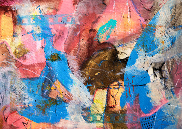 istock Oil paint drawing. Abstract colored background. Abstraction in the style of impressionism. Modern surrealist painting. Good as a poster for wall decor. Surreal design. Hand drawn texture template. 1761237472