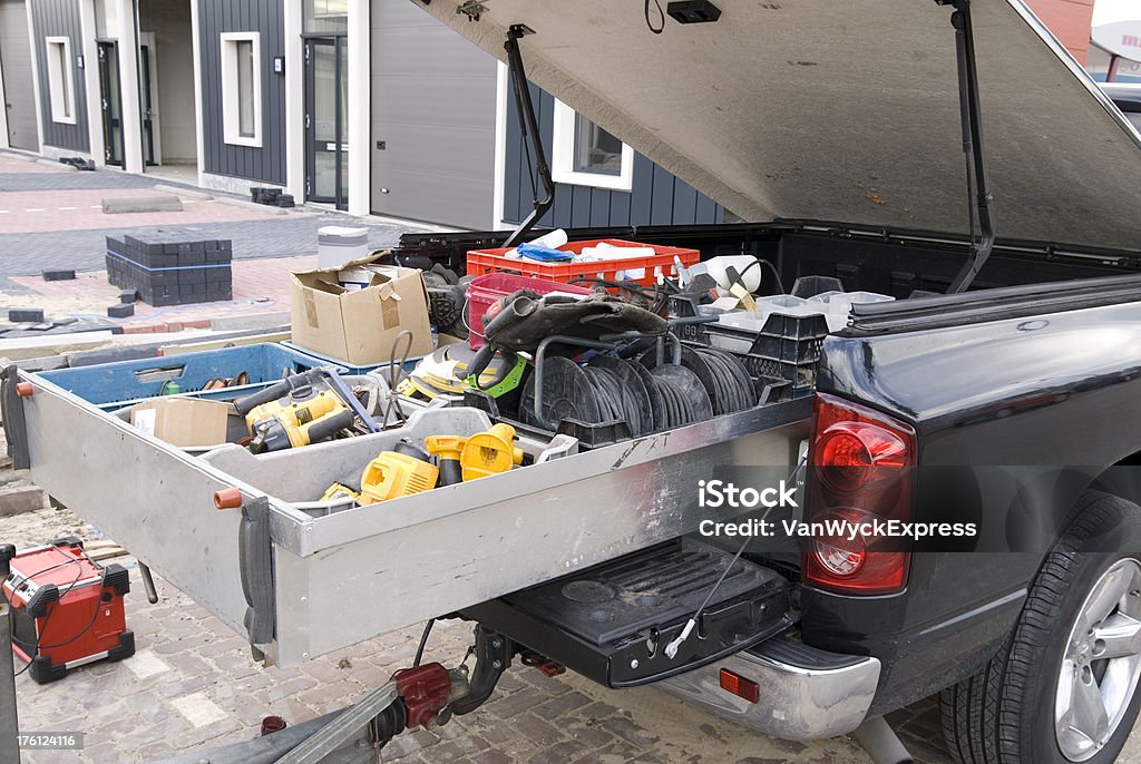 공사장 인부 왜고너의 대여일 배달차 - 로열티 프리 픽업 트럭 스톡 사진