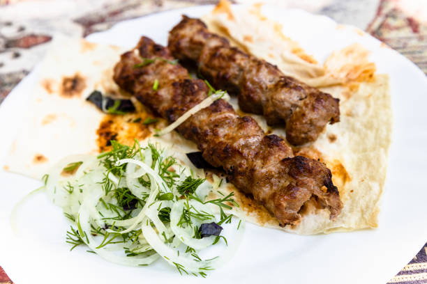 istock portion of Armenian kebabs on plate close up 1761251453