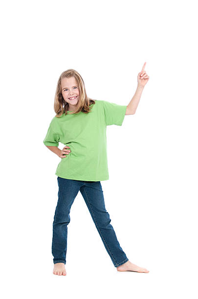 istock Happy Girl Pointing To Copy Space 176125358