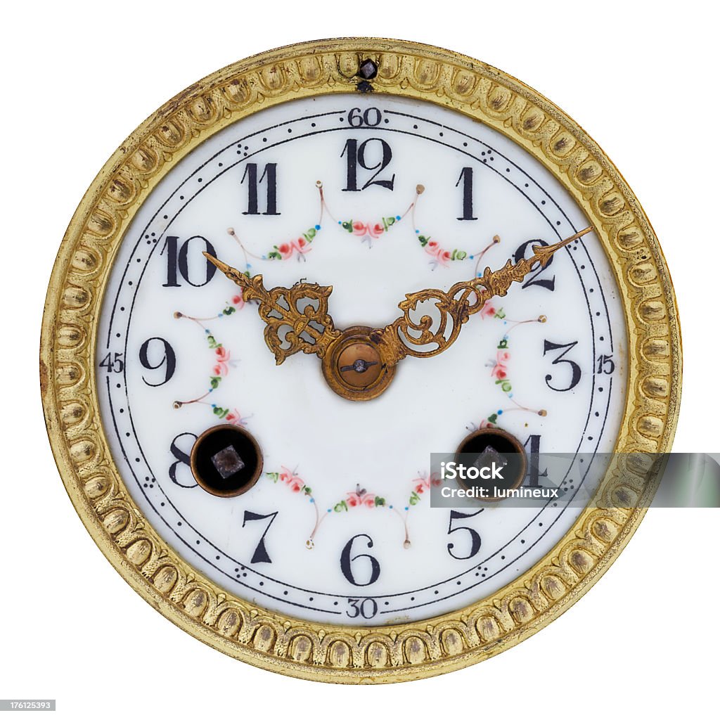 Relógio antigo rosto - Foto de stock de Antiguidade royalty-free