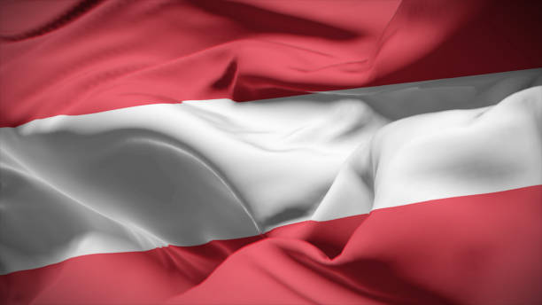 istock Close-up view of Austria National flag. 1761254165