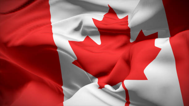 istock Close-up view of Canada National flag. 1761261207