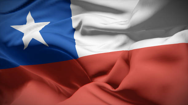 istock Close-up view of Chile National flag. 1761261231