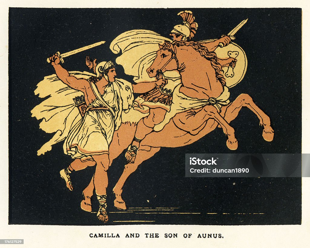 Camilla e Aunus - Royalty-free Alegoria Ilustração de stock