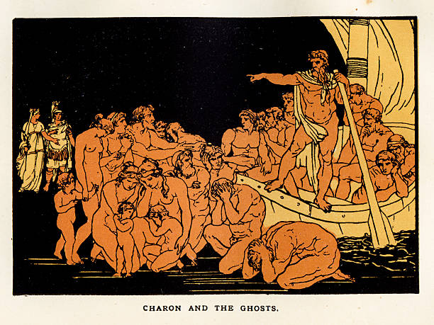 charon и ложных сигналов - mythology roman greek mythology virgil stock illustrations