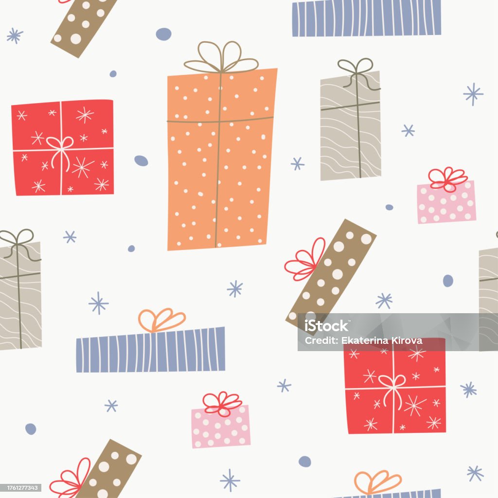 Gift Pack Patterns Seamless Pattern Of Gift Boxes Stock Illustration - Download Image Now ...