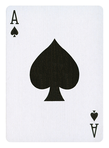 Ace Of Spades Isolated (clipping path included)
