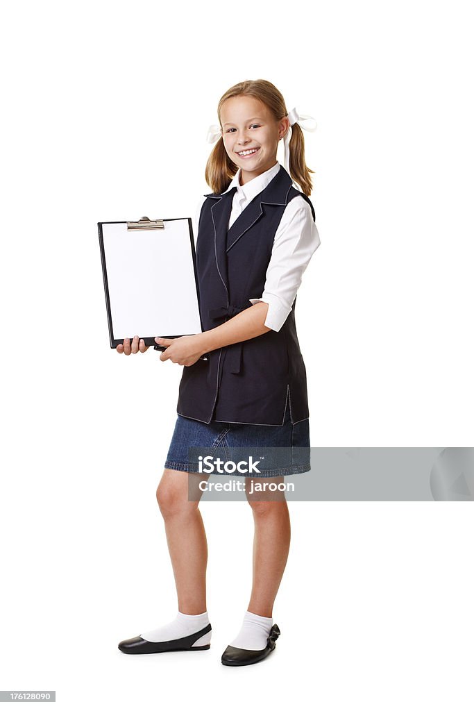 Diez años chica en uniforme de colegio - Foto de stock de Niñas libre de derechos