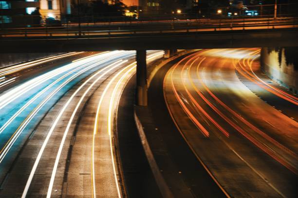 istock an image of car trails at night time with traffic lights 1761281694