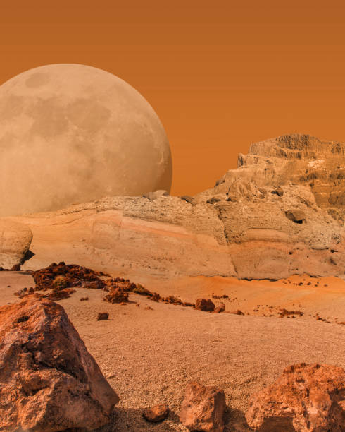 istock Beautiful exploration science fiction nature cosmic planet landscape. Elements of this image furnished by NASA. 1761289772