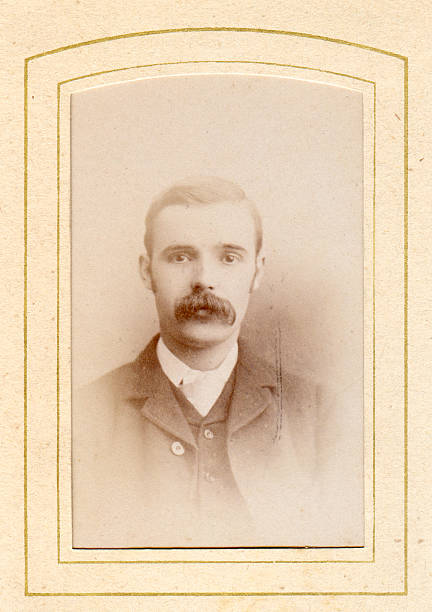 istock Victorian Man Faded Old Photograph 176129244