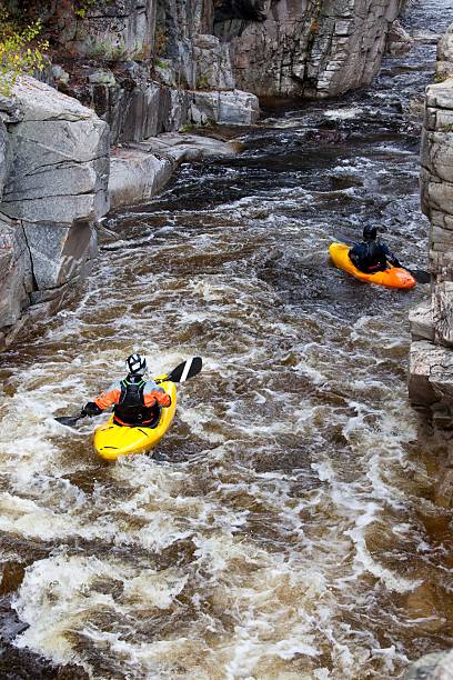 White Water Kayakers stock photo