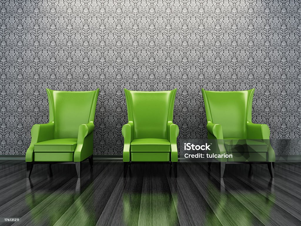 Retrô poltronas de verde - Foto de stock de Funky royalty-free