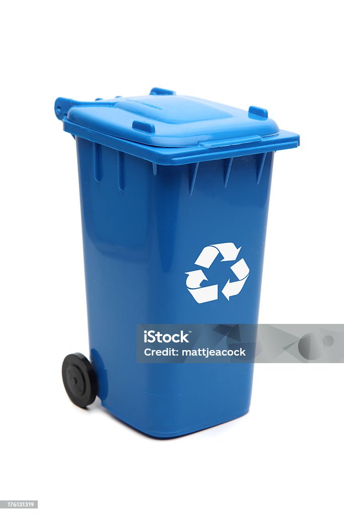 Azul de reciclagem bin - Royalty-free Figura para recortar Foto de stock