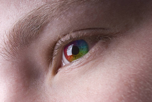 colorful eye stock photo