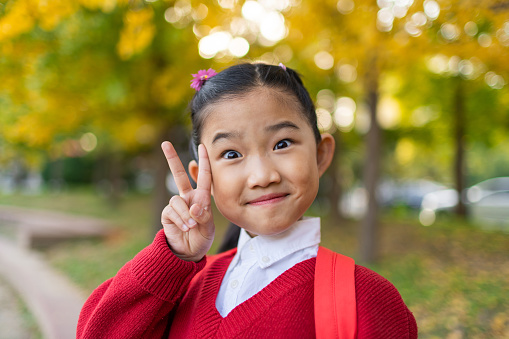 Little girl in autumn