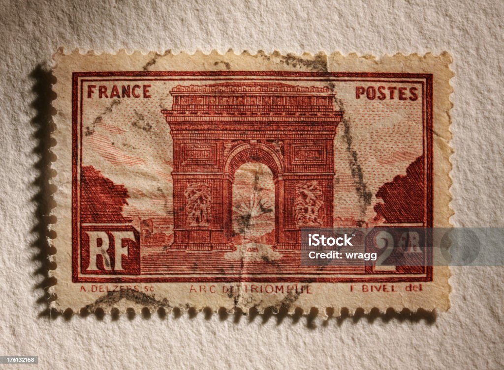 Arc de Triomphe Selo Postal - Foto de stock de Paris royalty-free