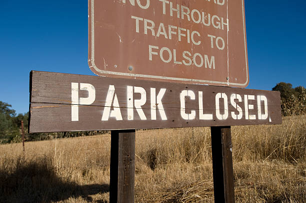 istock Park Closed Sign, California 176132219