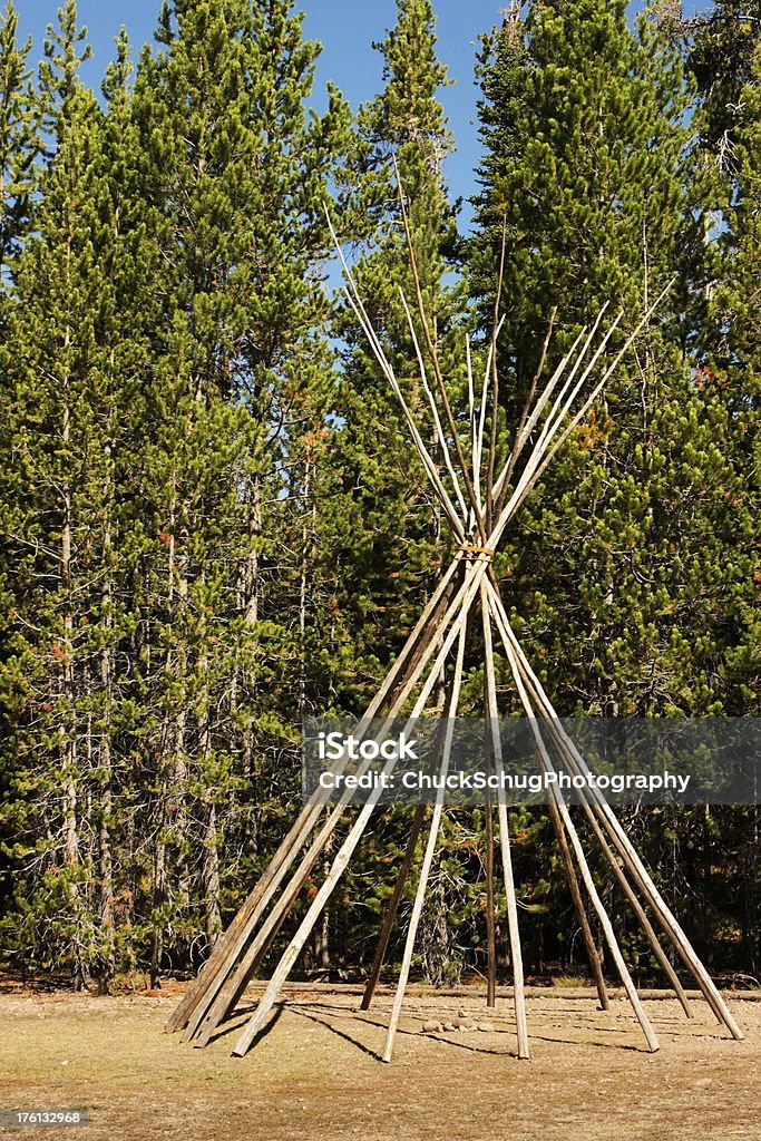 In de omgeving van bodem Vertellen Teepee Tent Pole Indian Dwelling Stock Photo - Download Image Now -  American Culture, Architectural Feature, Architectural Model - iStock