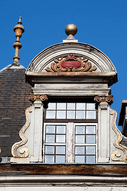 istock Ornate Dormer Window in Brussels Belgium 176133097