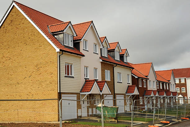 istock Newly built homes almost ready for occupation - UK 176133593