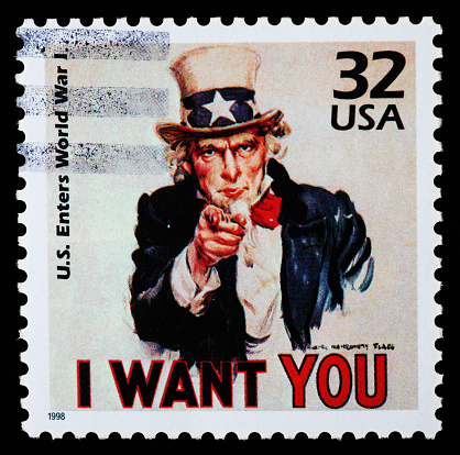 I Want You cancelled stamp in XL