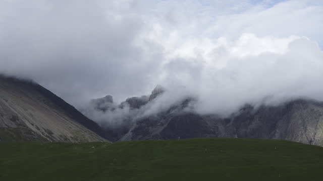 Time-lapsed Clouds Over Cuillin Ridge On Isle Of Skye 4K