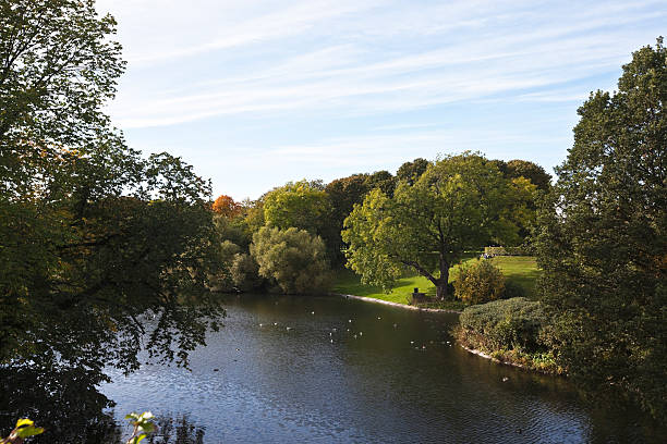 istock Gustav Vigeland park with lake in late summer. 176134782